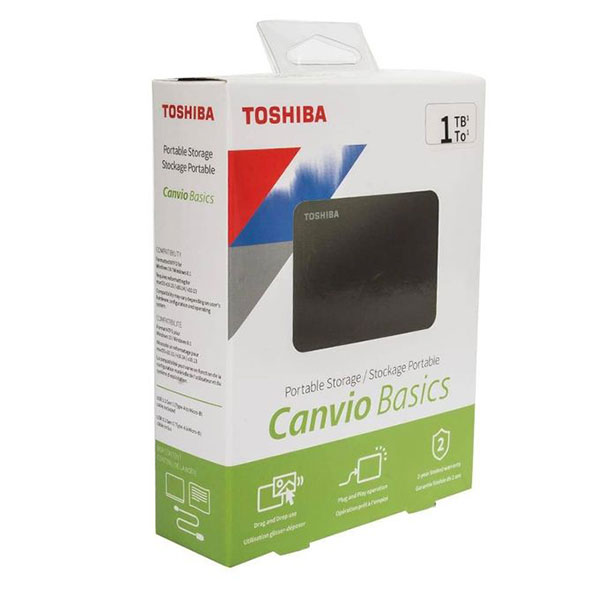 postkontor Fælles valg pinion Toshiba Canvio Basics 1TB External USB 3.0 Portable Hard Drive - Mombasa  Computers