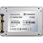 Transcend 512 GB SSD (Internal), 2.5", SATA3, TLC, with DRAM (TS512GSSD230S)