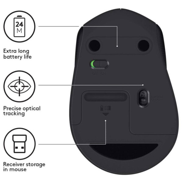 Logitech M330 Silent Plus Wireless Mouse with USB Nano Receiver