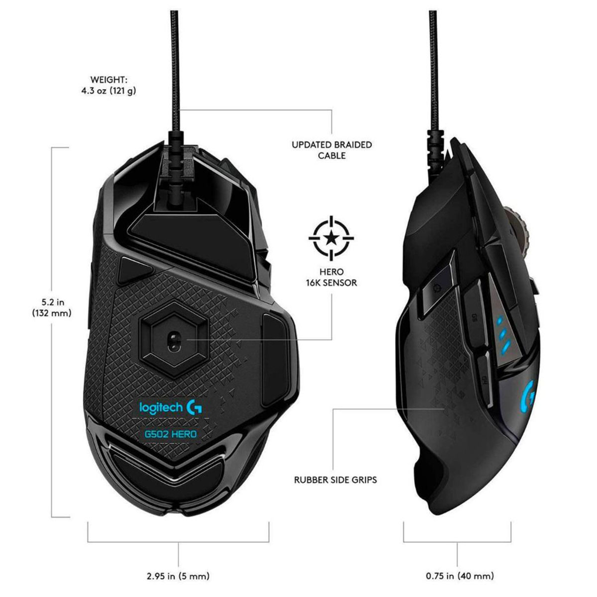 Logitech G502 HERO High Performance Gaming Mouse（並行輸入品