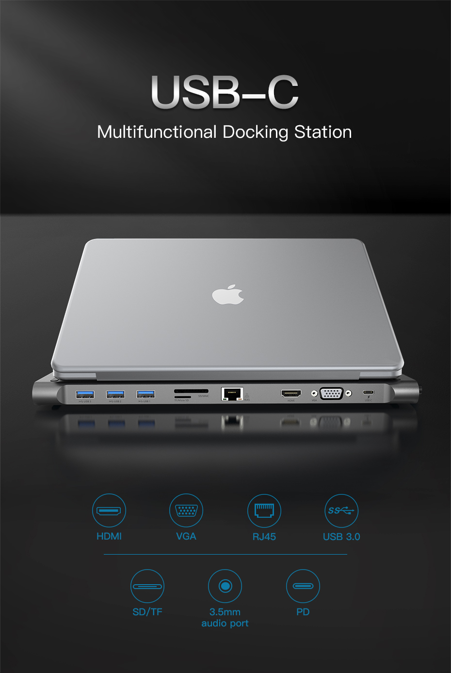 Vention Multi-function 10-in-1 USB-C Docking Station