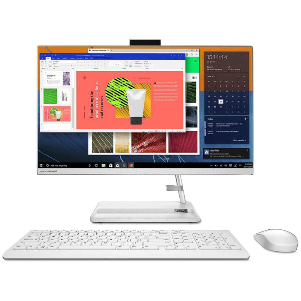 Lenovo IdeaCentre 3 All-in-One Intel Core i7 12th Gen 8GB RAM 512GB SSD 23.8 Inches FHD Display Desktop Computer White
