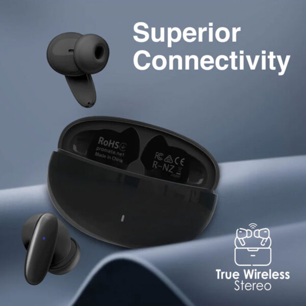 Promate Acoustic In-Ear TWS Bluetooth v5.1 IPX5 HD Earphones