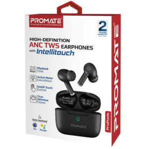 Promate High-Definition ANC TWS Earphones with intellitouch