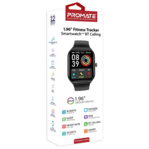 Promate ProWatch-AM19 1.96 Inch Fitness Tracker Smartwatch with Bluetooth Calling